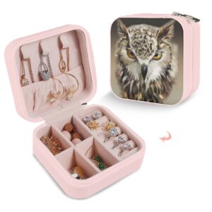 Leather Travel Jewelry Storage Box – Portable Jewelry Organizer – Hootie Gifts/Party/Celebration Compact jewelry organizer