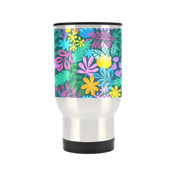 Insulated Stainless Steel Travel Mug – Commuters Cup – Pastel Jungle  (14 oz) Drinkware Double Wall Insulated Cup 2