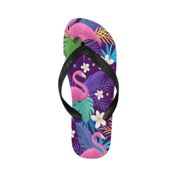 Unisex Flip Flops – Summer Beach Sandals – Purple Flamingos Clothing Beach footwear 2