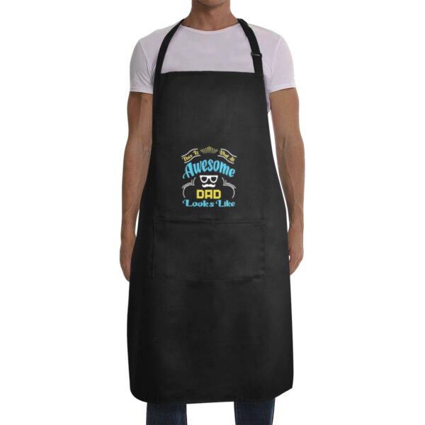 Mens Father’s Day Apron – Custom BBQ Grill Kitchen Chef Apron for Men – Awesome Aprons Adjustable Neck Apron