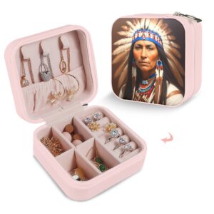 Leather Travel Jewelry Storage Box – Portable Jewelry Organizer – Kiwanda Gifts/Party/Celebration Compact jewelry organizer