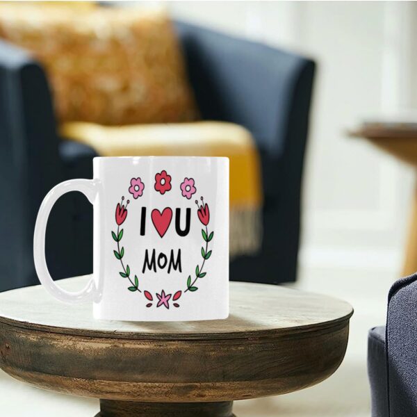 Ceramic Mug – 11 oz White Coffee Mug – Mother’s Day Gift – ILU Mom Drinkware ceramic coffee mug 6