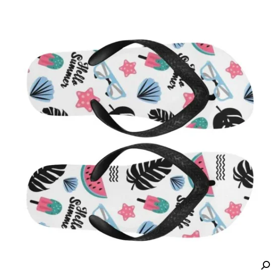 Unisex Flip Flops – Summer Beach Sandals – Hello Summer Flip Flops Beach footwear 4