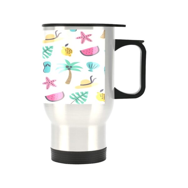 Insulated Stainless Steel Travel Mug – Commuters Cup – Pastel Palms  (14 oz) Drinkware Double Wall Insulated Cup 3