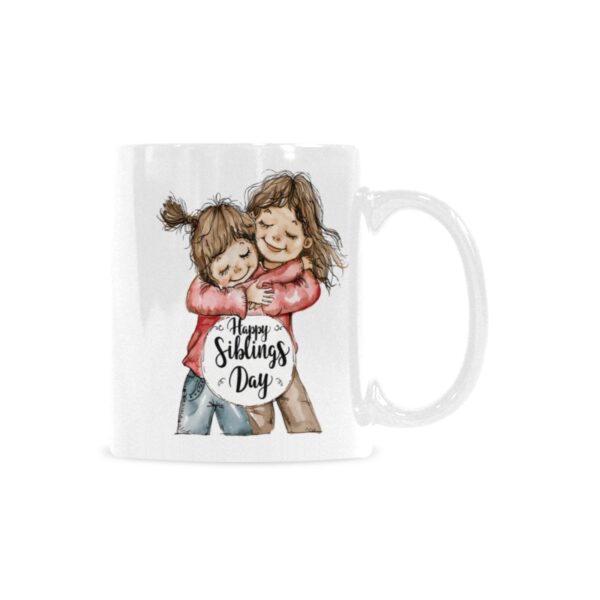 Ceramic Mug – 11 oz – Sibling’s Day Gift – Huggles White Coffee Mug Drinkware ceramic coffee mug 7