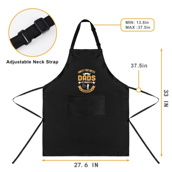 Mens Father’s Day Apron – Custom BBQ Grill Kitchen Chef Apron for Men – Promoted Aprons Adjustable Neck Apron 5