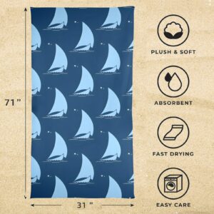 Beach Towels – Large Summer Vacation or Spring Break Beach Towel 31″x71″ – Sails Beach Towels beach towel