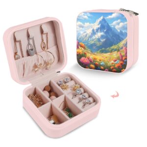 Leather Travel Jewelry Storage Box – Portable Jewelry Organizer – Mountain Valley Gifts/Party/Celebration Compact jewelry organizer