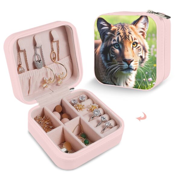 Leather Travel Jewelry Storage Box – Portable Jewelry Organizer – LeTigre Gifts/Party/Celebration Compact jewelry organizer
