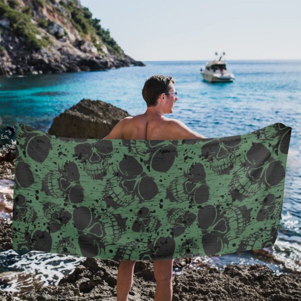 Beach Towels – Large Summer Vacation or Spring Break Beach Towel 31″x71″ – Rock And Roll Skulls Beach Towels beach towel 4