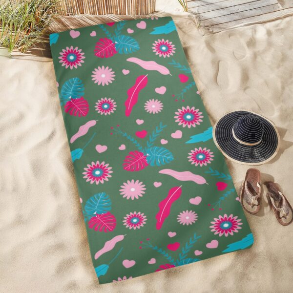 Beach Towels – Large Summer Vacation or Spring Break Beach Towel 31″x71″ – Pink Eucalyptus Beach Towels beach towel 5
