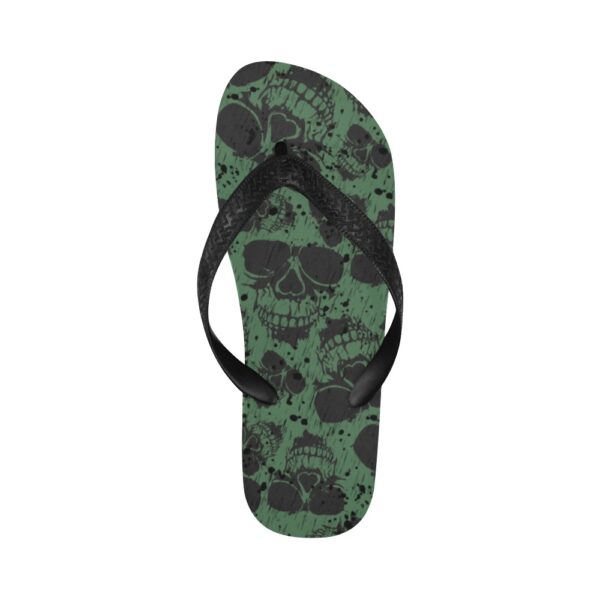 Unisex Flip Flops – Summer Beach Sandals – Rock and Roll Skulls Clothing Beach footwear 2