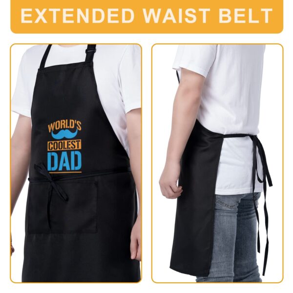 Mens Father’s Day Apron – Custom BBQ Grill Kitchen Chef Apron for Men – Coolest Aprons Adjustable Neck Apron 3