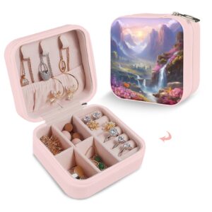 Leather Travel Jewelry Storage Box – Portable Jewelry Organizer – Mist Valley Gifts/Party/Celebration Compact jewelry organizer