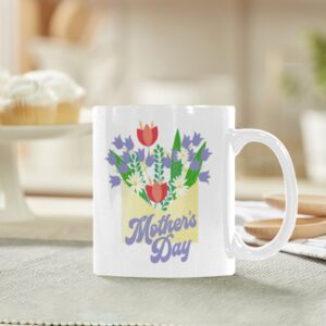 Ceramic Mug – 11 oz White Coffee Mug – Mother’s Day Gift – MD Tulips Drinkware ceramic coffee mug