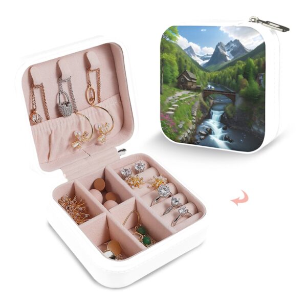 Leather Travel Jewelry Storage Box – Portable Jewelry Organizer – Pumphouse Gifts/Party/Celebration Compact jewelry organizer