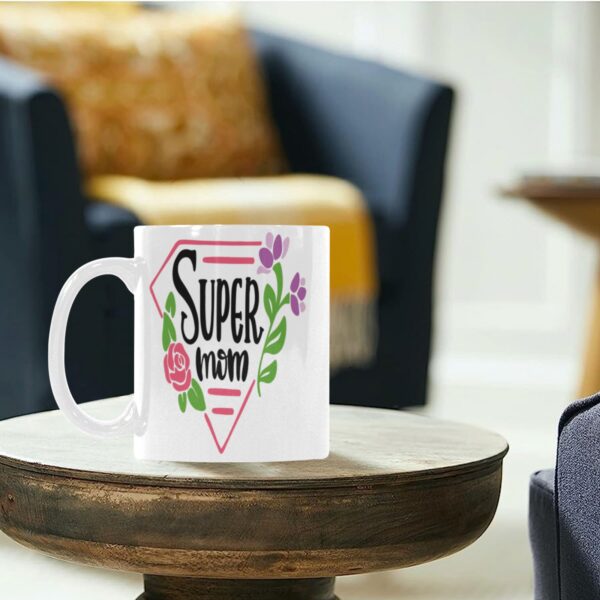 Ceramic Mug – 11 oz White Coffee Mug – Mother’s Day Gift – Super Diamond Drinkware ceramic coffee mug 6