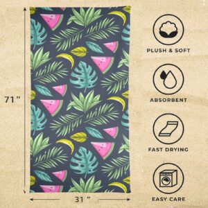 Beach Towels – Large Summer Vacation or Spring Break Beach Towel 31″x71″ – Jungle Beach Towels beach towel