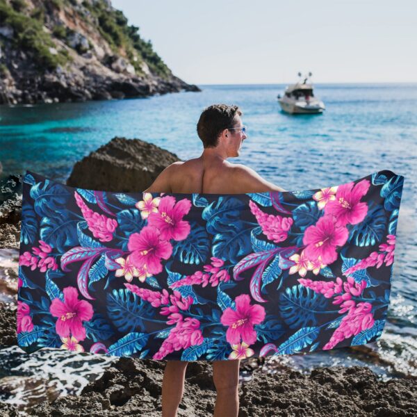 Beach Towels – Large Summer Vacation or Spring Break Beach Towel 31″x71″ – Fuchsia Foliage Beach Towels beach towel 4