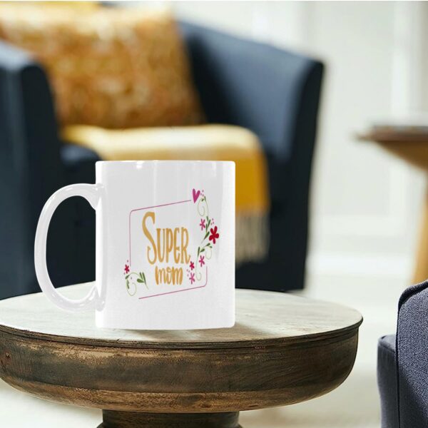Ceramic Mug – 11 oz White Coffee Mug – Mother’s Day Gift – Super Mom Drinkware ceramic coffee mug 6