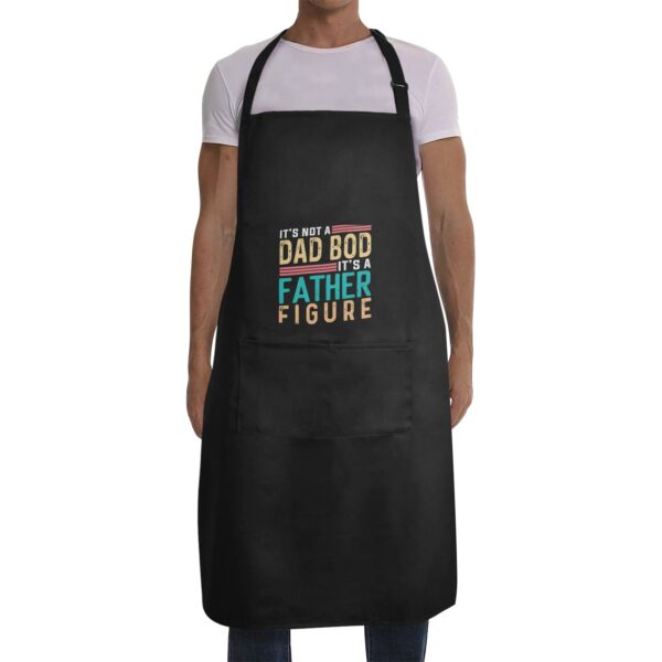 Mens Father’s Day Apron – Custom BBQ Grill Kitchen Chef Apron for Men – Dad Bod Aprons Adjustable Neck Apron