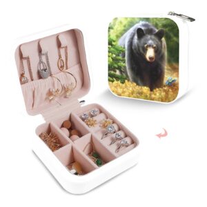 Leather Travel Jewelry Storage Box – Portable Jewelry Organizer – Gentle Gifts/Party/Celebration Compact jewelry organizer