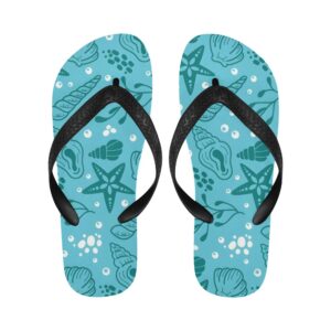 Unisex Flip Flops – Summer Beach Sandals – Blue Shells Clothing Beach footwear