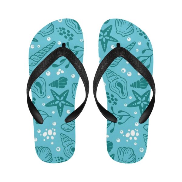 Unisex Flip Flops – Summer Beach Sandals – Blue Shells Clothing Beach footwear