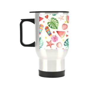 Insulated Stainless Steel Travel Mug – Commuters Cup – Watermelon Splash  (14 oz) Drinkware Double Wall Insulated Cup