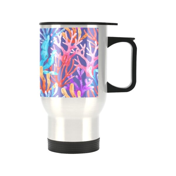 Insulated Stainless Steel Travel Mug – Commuters Cup – Painted Coral  (14 oz) Drinkware Double Wall Insulated Cup 3
