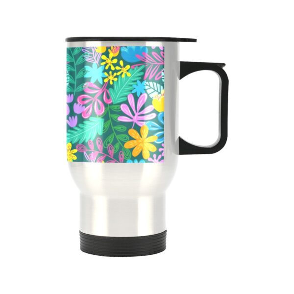 Insulated Stainless Steel Travel Mug – Commuters Cup – Pastel Jungle  (14 oz) Drinkware Double Wall Insulated Cup 3
