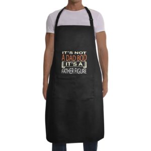 Mens Father’s Day Apron – Custom BBQ Grill Kitchen Chef Apron for Men – Figure Aprons Adjustable Neck Apron