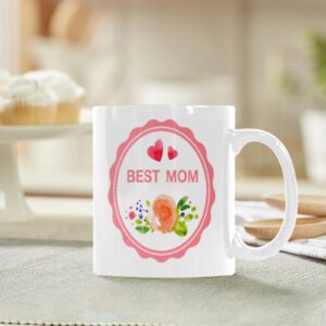 Ceramic Mug – 11 oz White Coffee Mug – Mother’s Day Gift – Best Mom Drinkware ceramic coffee mug