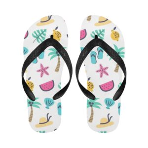 Unisex Flip Flops – Summer Beach Sandals – Pastel Palms Clothing Beach footwear