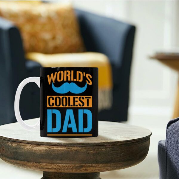 Ceramic Mug – Father’s Day – Coolest Dad – 11 oz White Coffee Mug Drinkware ceramic coffee mug 6
