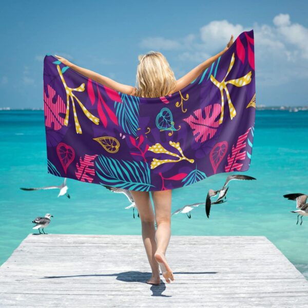 Beach Towels – Large Summer Vacation or Spring Break Beach Towel 31″x71″ – Fuchsia Splash Beach Towels beach towel 3