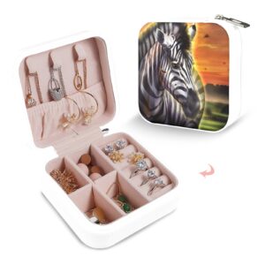 Leather Travel Jewelry Storage Box – Portable Jewelry Organizer – Zeb Gifts/Party/Celebration Compact jewelry organizer