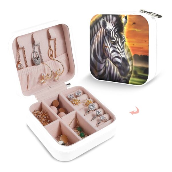 Leather Travel Jewelry Storage Box – Portable Jewelry Organizer – Zeb Gifts/Party/Celebration Compact jewelry organizer