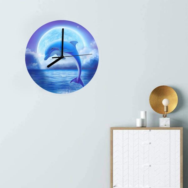 Wall Clock Artwork – Personalized Clocks 11.6″ –     Undersea Dolphin – Jumper Gifts/Party/Celebration Custom Artwork Wall Clocks 4