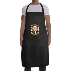 Mens Father’s Day Apron – Custom BBQ Grill Kitchen Chef Apron for Men – Promoted Aprons Adjustable Neck Apron