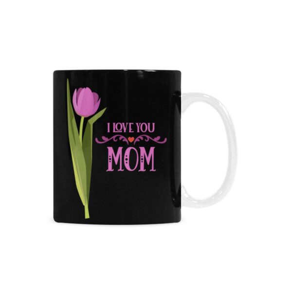 Ceramic Mug – 11 oz Black Coffee Mug – Mother’s Day Gift – ILU Tulip Drinkware ceramic coffee mug 7