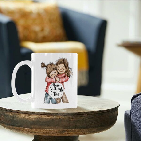 Ceramic Mug – 11 oz – Sibling’s Day Gift – Huggles White Coffee Mug Drinkware ceramic coffee mug 6
