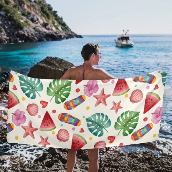 Beach Towels – Large Summer Vacation or Spring Break Beach Towel 31″x71″ – Watermelon Splash Beach Towels beach towel 4