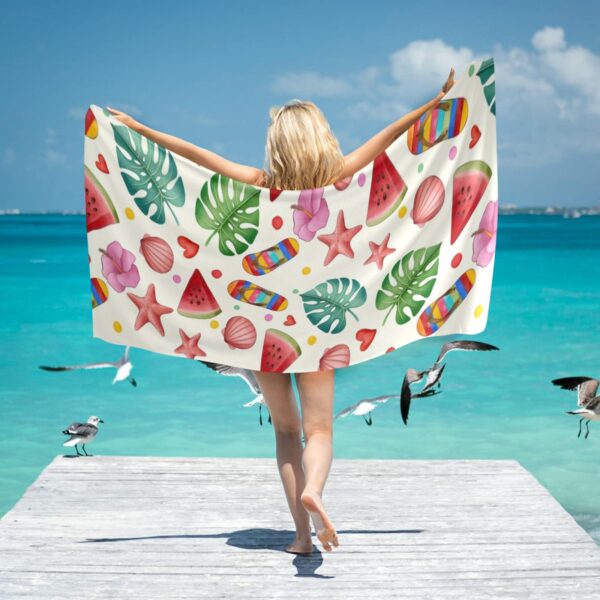 Beach Towels – Large Summer Vacation or Spring Break Beach Towel 31″x71″ – Watermelon Splash Beach Towels beach towel 3