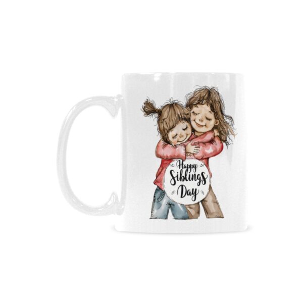 Ceramic Mug – 11 oz – Sibling’s Day Gift – Huggles White Coffee Mug Drinkware ceramic coffee mug 2