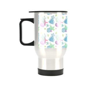 Insulated Stainless Steel Travel Mug – Commuters Cup – Starfish Coral  (14 oz) Drinkware Double Wall Insulated Cup