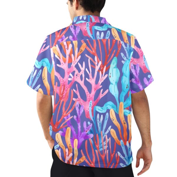 Mens Hawaiian Print Shirt – Men’s Tropical Floral Shirts – Full Coral Clothing Aloha shirt 3