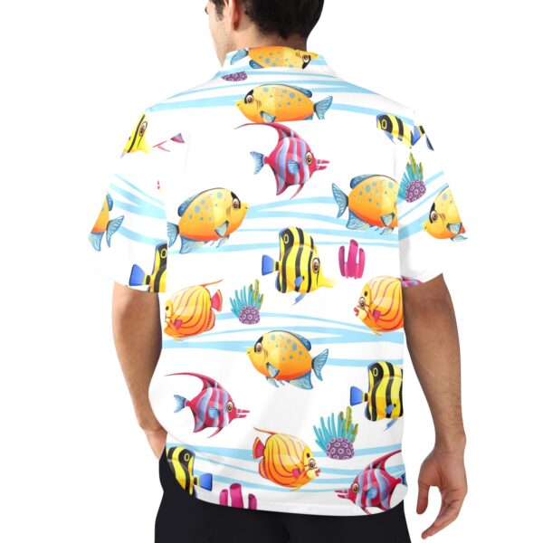 Mens Hawaiian Print Shirt – Men’s Tropical Floral Shirts – Angel School Clothing Aloha shirt 3