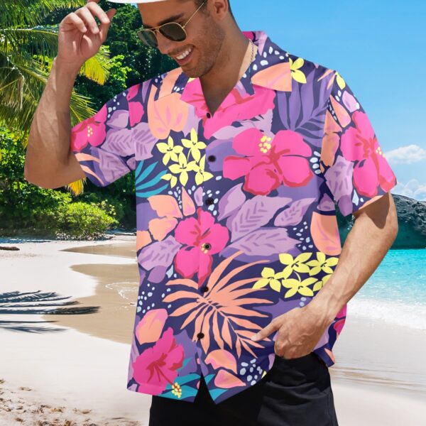 Mens Hawaiian Print Shirt – Men’s Tropical Floral Shirts – Floral Jungle Clothing Aloha shirt 2