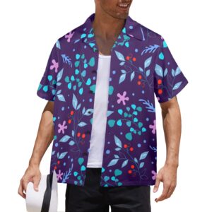 Mens Hawaiian Print Shirt – Men’s Tropical Floral Shirts – Purple Star Clothing Aloha shirt
